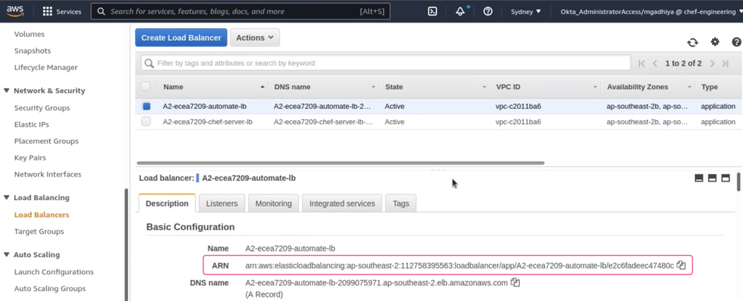 AWS Certificate ARN Value